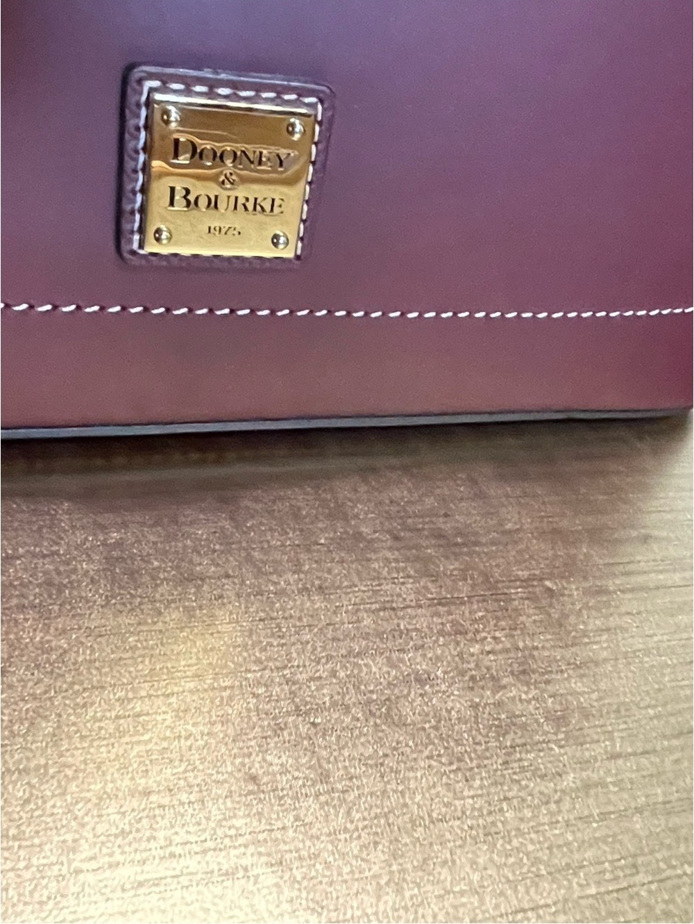 Dooney & Bourke BBECN1562 BXBX Burgundy Leather Tote Bag - Picture 10 of 15